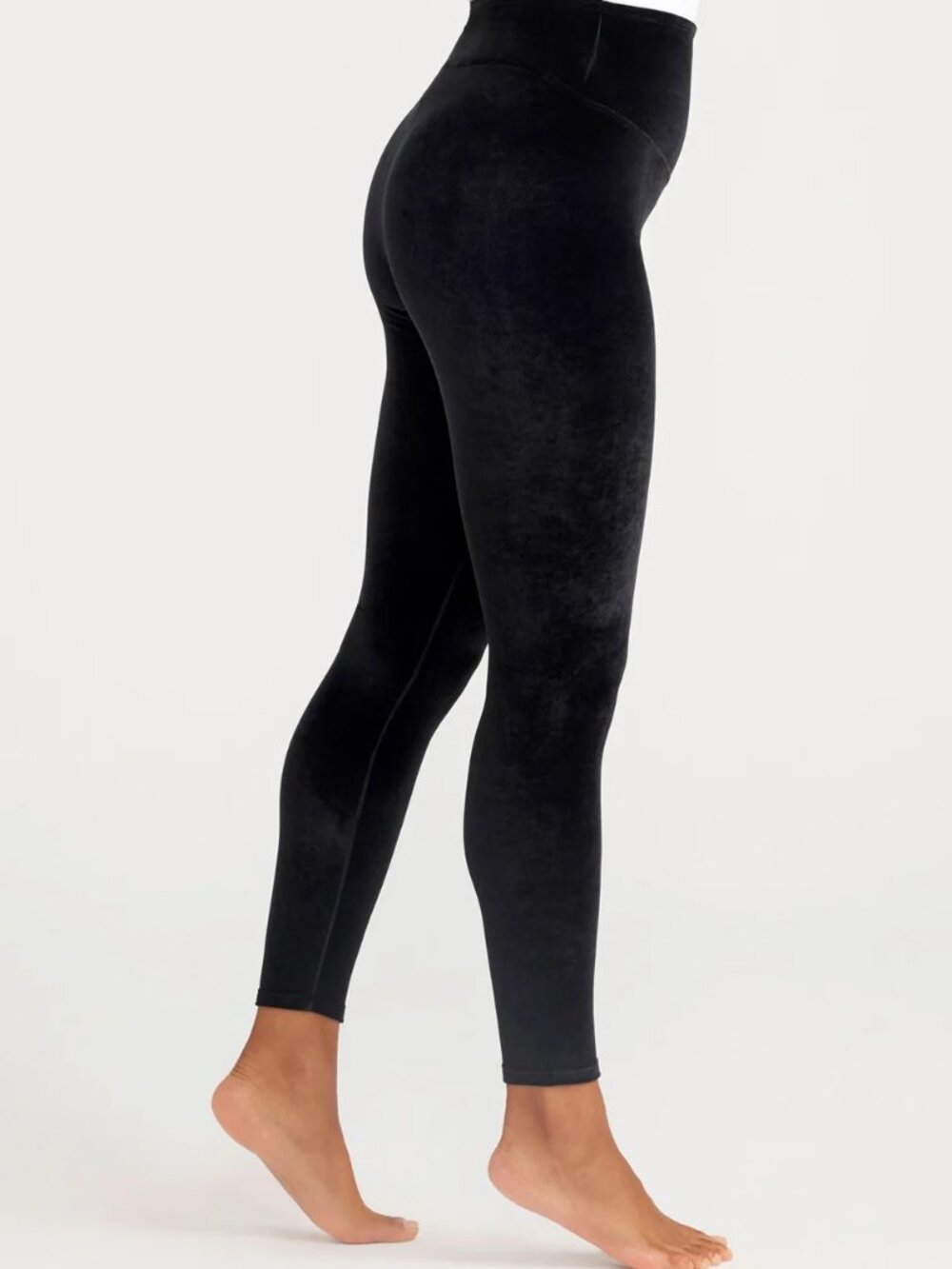 NWT YUMMIE FAUX SUEDE SHAPING LEGGING YT2-565 XL in BLACK - Picture 2 of 7